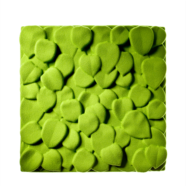 Billede af Vægpanel Akustik Leaves, en dekorativ grøn lyddæmpende "plante-væg". Nem opsætning. Støjdæmpende materialer. Stort udvalg.
