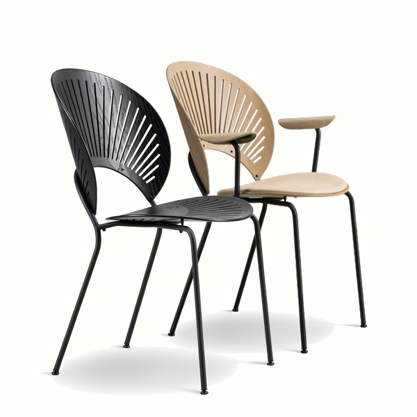 Billede af Kantinestol Trinidad i flot klassisk dansk design, med eller uden sædepolstring og armlæn. Kan stables. Spisebordsstol med høj siddekomfort.