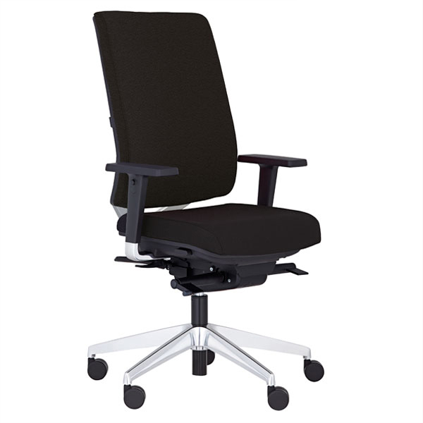 Billede af Kontorstol Monico OS24AQ, en ergonomisk kontorstol med komfortabel polstret ryg, behagelig skum-polstring og slidstærkt stof. Inkl. ryglæn.