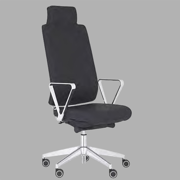 Billede af Kontorstol Monico OS976T, en lækker, ergonomisk kontorstol med integreret nakkestøtte og polstret i flot ægte læder. Red Dot Design Award.