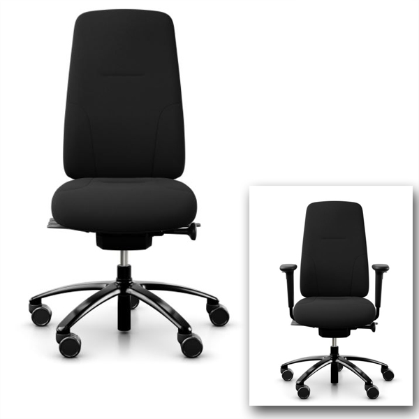 Billede af Kontorstol Logic 220, en bæredygtig stol med høj ryg, produceret af genbrugsmaterialer - med perfekt komfort og uovertruffen teknisk snilde.