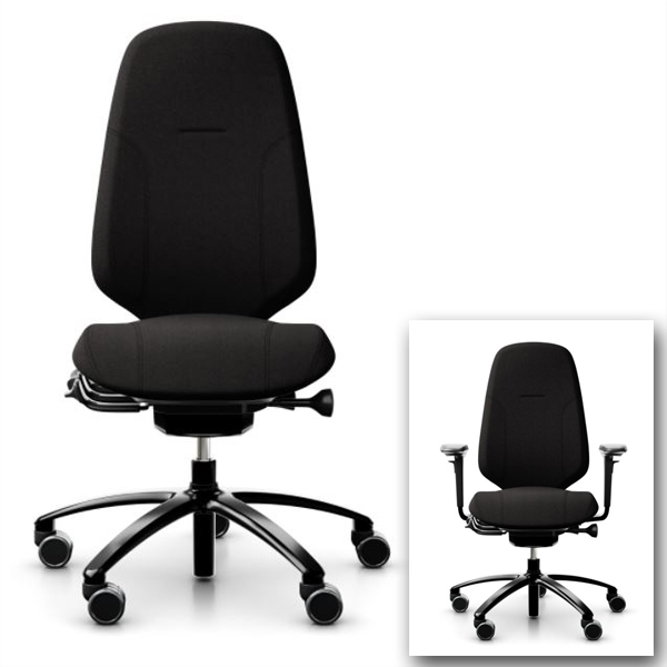 Billede af Kontorstol Mereo 300, ergonomisk stol med nyudviklet komfortabel mekanisme. Trinløs justerbar vægtmodstand, og ekstra stort sædevip.