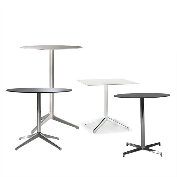 Billede af Udendørs cafebord, italiensk design, fås med et udvalg af forskellige søjler og farver. Runde eller kvadratiske bordplader.