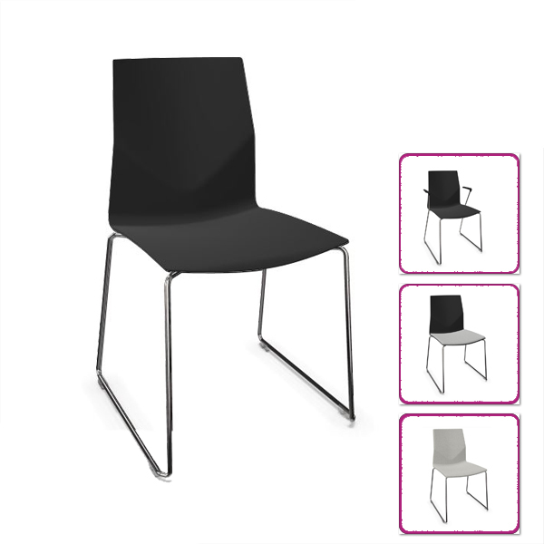 Billede af Fleksibel stol med medestel, velegnet både i kantinen, mødelokalet og foredragssalen. Økonomisk stol med rigtig mange anvendelsesmuligheder.