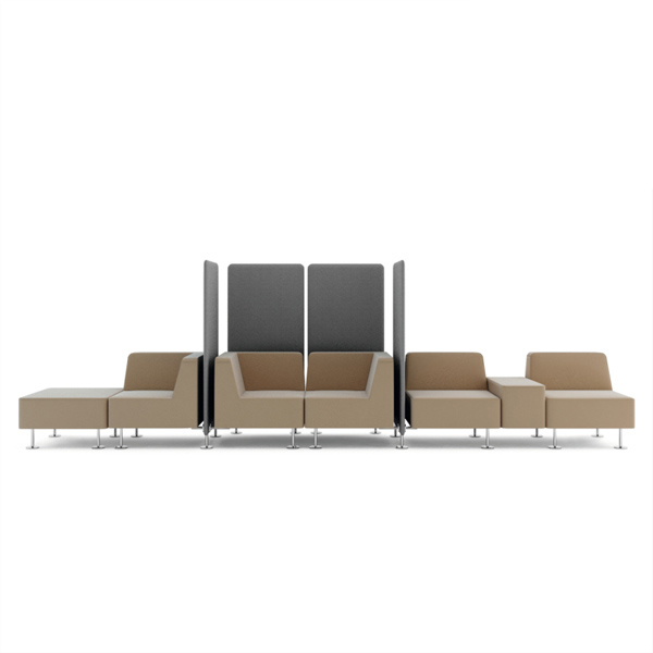 Billede af Loungemøbler module består af sæder, borde og skillevægge, som sættes sammen efter behov og behag. God kvalitet, flere typer polstring.