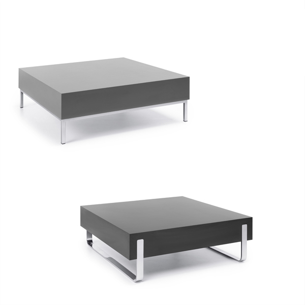 Billede af Lave loungeborde i moderne og minimalistisk stil. Med 4 ben eller medestel. Fås i to størrelser. En flot løsning til indretning af loungen.