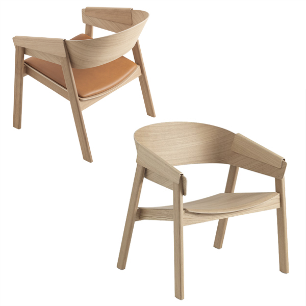 Billede af Cover loungestol er en flot skandinavisk stol i egetræ. Den fås med og uden polstret sæde. Sæde, armlæn og rygstøtte er i bukket finer.