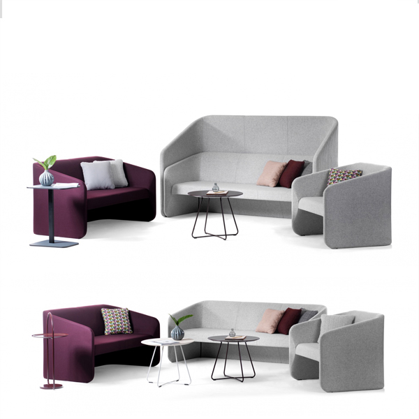 Billede af Sofa med skærm og fuld polstring. Sofaen fås som 2- eller 3-personers, og den fås med eller uden skærm. En rigtig god sofa til loungen.