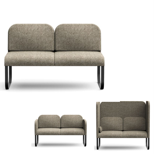 Billede af Sofa på medestel er en del af et omfattende møbel system, som omfatter sæder, skærme, borde, bænke og plantekasser.