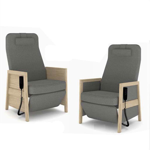Billede af Hvilestole med motor, som hurtigt indstilles til den bedste komfort. Traditionel dansk design, med funktioner velegnede til plejesektoren.