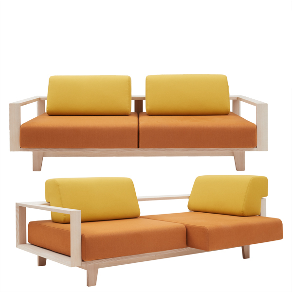 Billede af Innovativ sofa med flere muligheder for afslappende stunder. Ramen er bred nok til en kop eller en laptop, og sofaen kan bruges om sovesofa.