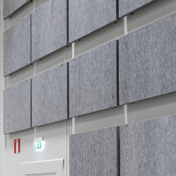 Billede af Effekt akustik paneler til væggen eller som rumdelere. Fås i flere størrelser, en tykkelse på 5 cm.Fire rå farver, kan beklædes med filt.