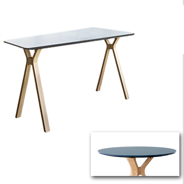 Billede af Space højbord er af dansk design i et rent skandinavisk udtryk. Bordet er udført i massivt træ med hvid laminat bordplade, som standard.