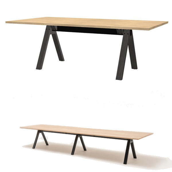Billede af Mødebord på buk i et anderledes design, velegnet som mødebord, kantinebord eller arbejdsbord. Bordet fås i fire længder, helt op til 480 cm.