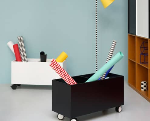 Billede af Multifunktionelle MDF-kasser med forstærket 12 mm bund. Fås også med ben eller hjul.