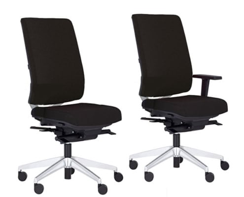 DC Kontormøbler viser kontorstol Monico OS24AQ. Ergonomisk kontorstol med komfortabel polstret ryg. Med eller uden armlæn.